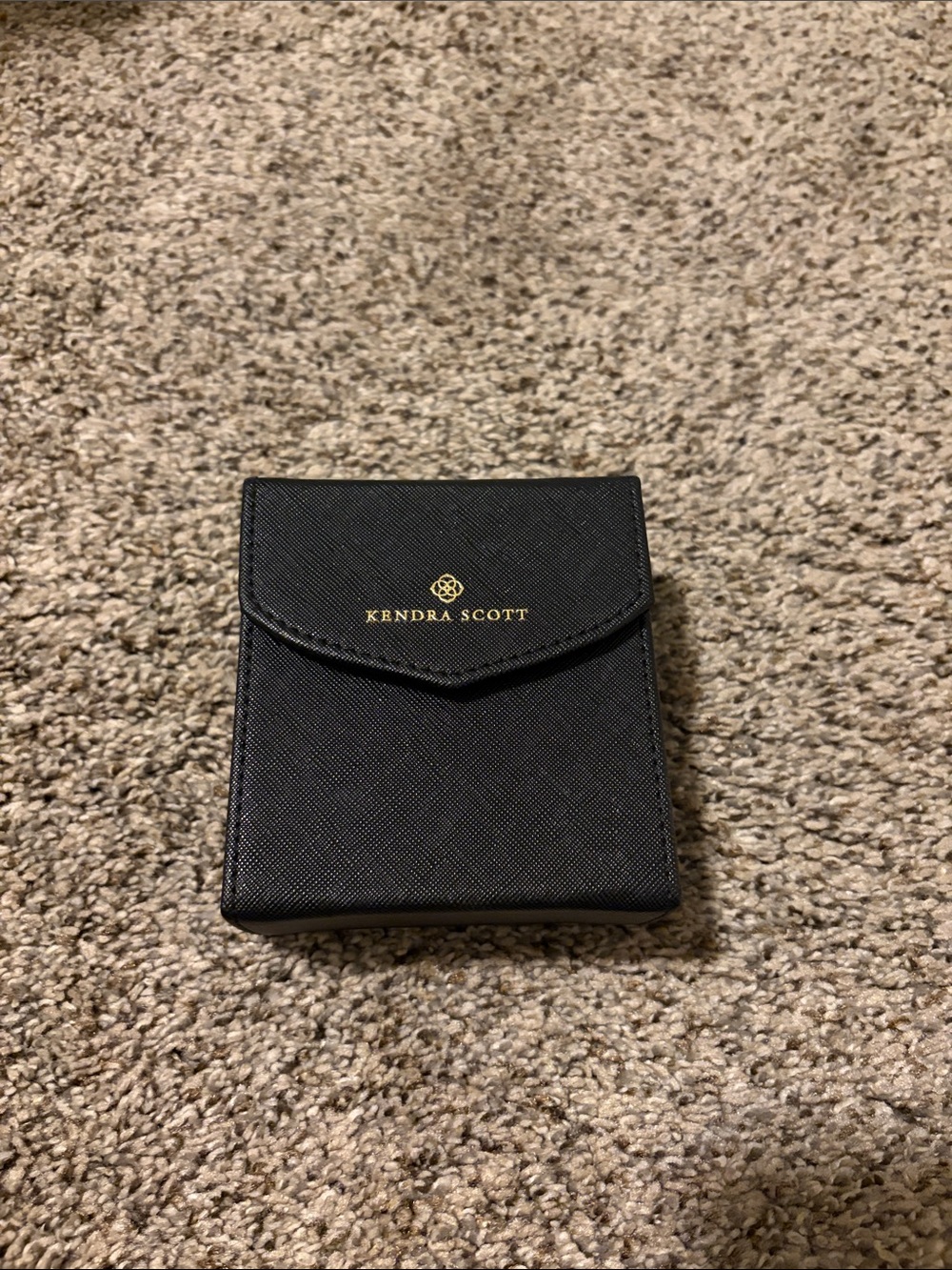 Kendra Scott Black Jewelry Pouch with Gold Logo
